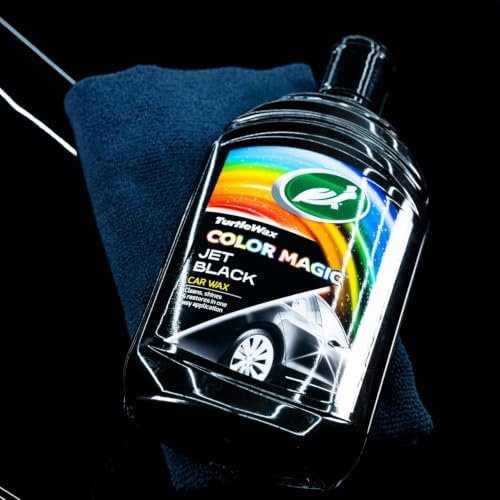 Turtle Wax Jet Black Renkli Cila Siyah 500 Ml + Pasta cila Süngeri + 3 Bez