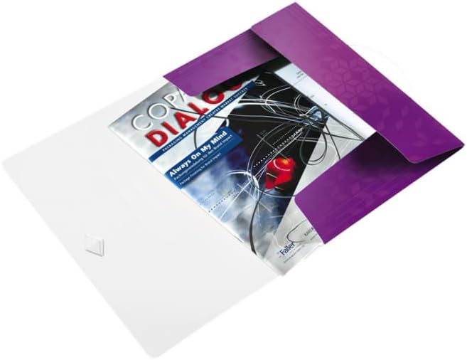 Alternative view of 45990062 WOW A4 İnce Lastikli 3 Katlı Dosya, Metalik Mor