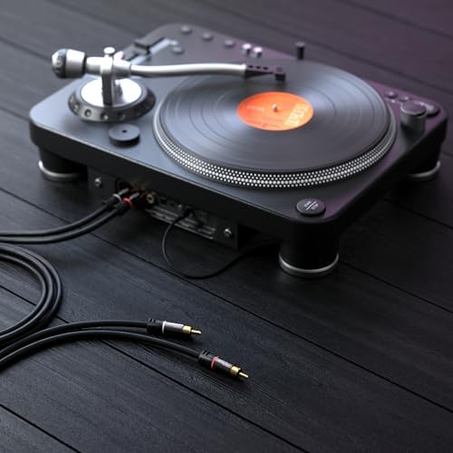Alternative view of – 0,8m – cinch kablo, 2 cinch-2 cinch, stereo ses kablosu (koaksiyel kablo, RCA fiş/fiş, analog/dijital, derin bas hoparlör/amplifikatör/HiFi ve ev sineması/Blu-ray/alıcı için, siyah)