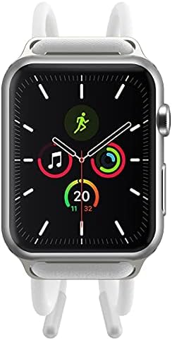 Go, Akıllı Saat Kordonu, Beyaz - Pembe, Seri 3 & 4 & 5 Uyumlu, 42 mm / 44 mm - Görsel 3