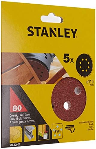 Sta32007 Zımpara, Kırmızı, 5 Adet, 80G 115 mm - Görsel 2