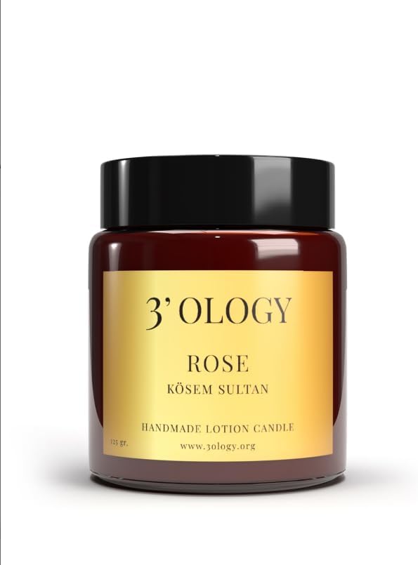 Rose Kösem Handmade Lotion Candle, 125 gr