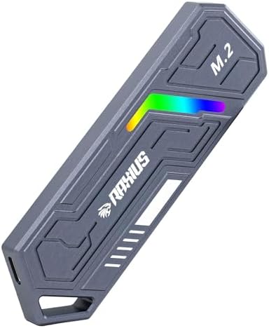 RaXius DK03 USB-A/Type-C Kablolu RGB 22x80 M.2 NVMe Taşınabilir Harici SSD (Boş Kutu) - Görsel 3
