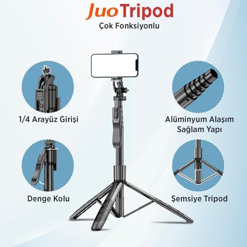 JST40 Alüminyum Monopod Selfie Çubuğu Kumandalı Uyumlu