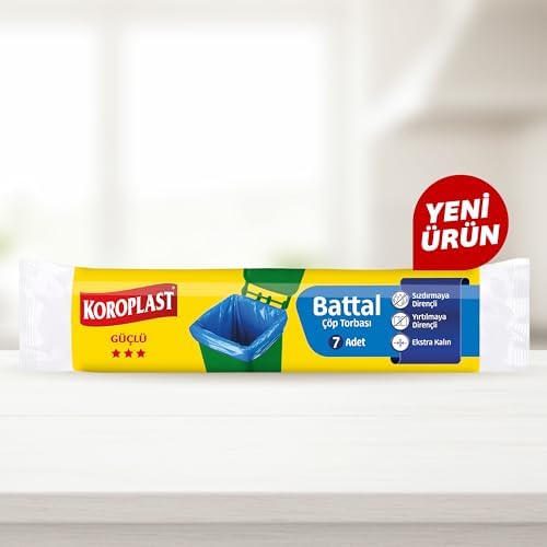 Alternative view of Güçlü Battal Boy Çöp Poşeti 7'li 72x95cm Sızdırmaz Yırtılmaz Battal Boy Çöp Torbası, Geri Dönüştürülebilir Atık Torbası, Restoran, Kafe, Ofis-İşyeri, Ev-Mutfak için Güçlü Çöp Poşeti