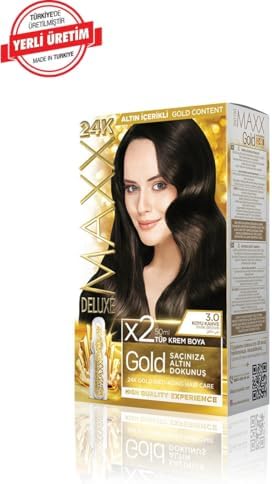 Alternative view of serisi 24K Altın Parçacıklı Serum ile 1 Kutu 2 x 50 ml ve Geliştiriciler Saç Boyası (KOYU KAHVE 3.0)