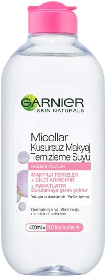 Micellar Makyaj Temizleme Suyu 400ML, 24 Saat Nemlendirme, Hassas Ciltler için