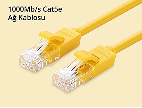 CAT5e Ethernet Kablosu, 1 Metre, Sarı