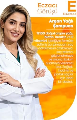 Saç Dökülmesine Karşı Argan Yağlı Biotin, Keratin, E Vitamini Ve Bitki Özlü Şampuan 300ml