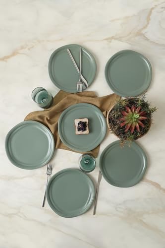 Alternative view of Mat Yeşil Bloom Pasta Tabağı 24 Cm 6 Adet 322
