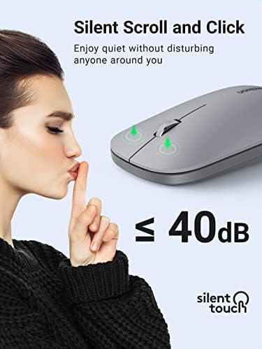 Kablosuz Fare, 2,4 Ghz Usb Bağlantısı, Maks. 4000 Dpi, 18 Ay Pil Ömrü. Pc, Mac, Dizüstü Bilgisayar, Windows 11, 10, 8.1, 7, Macos, Linux Ile Uyumlu (Gri) - Görsel 3