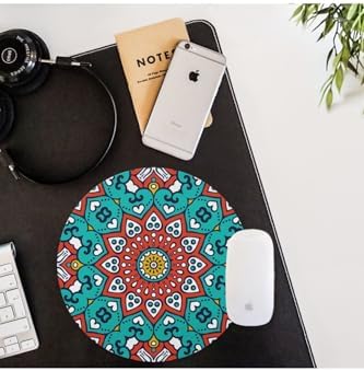 Alternative view of Renkli Mandala Tasarımlı Yuvarlak Mouse Pad 20 x 20 cm