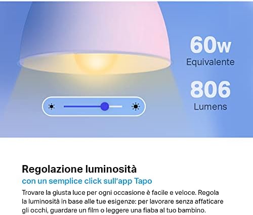 Tapo L510E AYARLANABİLİR IŞIK SEVİYELİ AKILLI WI-FI LED AMPUL 2700K Warm White
