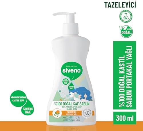 Alternative view of Siveno%100 Doğal Sıvı Kastil Sabun Portakal Yağlı Tazeleyici Nemlendirici Arındırıcı Bitkisel Vegan 300 ml