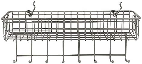 Spectrum Diversified Pegboard & Duvara Monte Raf Sepeti ve Kanca İstasyonu, 40,64 cm U X 14,0 cm G, Endüstriyel Gri