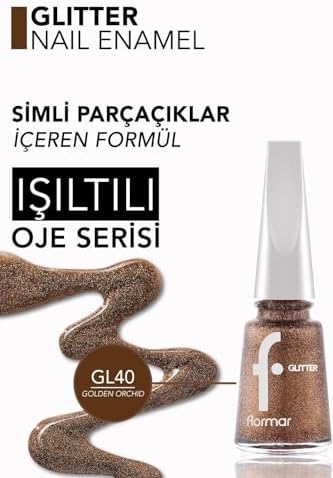 Yoğun Simli Şeffaf Oje - Glitter Nail Enamel - GL040 Orchıd-8682536049955