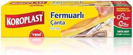 Alternative view of Orta Boy Fermuarlı Saklama Torbası 12'li Set, Kilitli Saklama Torbası 20x18 cm, BPA İçermez, Fermuarlı Saklama Poşeti, Kilitli Seyahat Maktaj Çantası, Kalemlik Eşya Düzenleyicisi Organizer