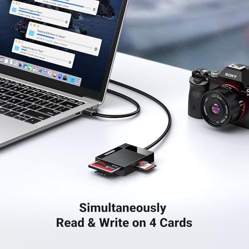 USB 3.0 4'ü 1 Arada Kart Okuyucu, Siyah