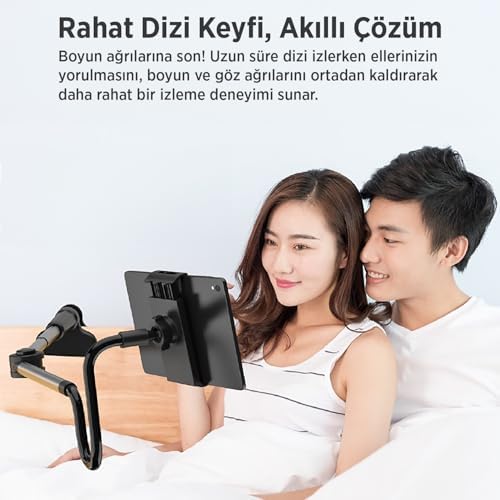 360° Dönen Uzun Kollu Ayarlanabilir Tablet ve Telefon Tutucu Stand