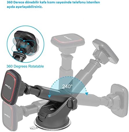 Alternative view of Hp-A27 Mıknatıslı Manyetik Araba Telefon Tutucu Cam Ve Torpido Için Yüksek Kalite Araç Tutucu