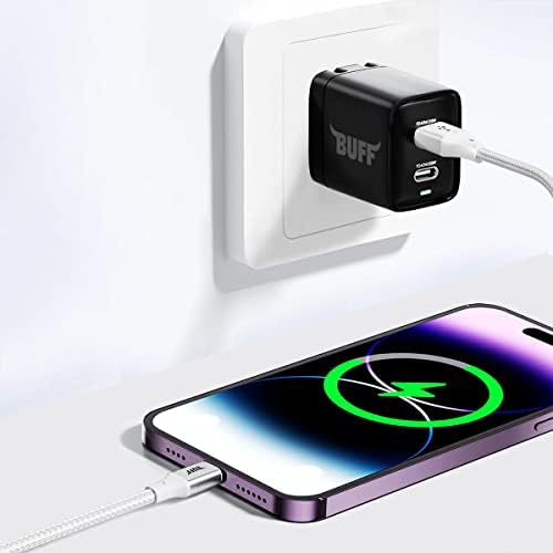 Buff BL71 USB to Lightning 2.4A 1.2M Örgülü Data ve Şarj Kablosu (Beyaz) - Görsel 3