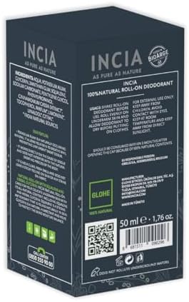 %100 Doğal Roll On Deodorant Erkekler İçin Ter Kokusu Önleyici Lekesiz 50 ml