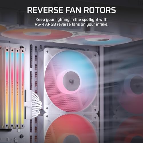 RS120-R ARGB 120mm PWM Ters Yapraklı Fan Üçlü Paket - Beyaz (CO-9050197-WW) - Görsel 3