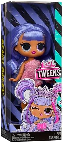 Surprise Tweens Bailey Bebek, Pembe Kıyafet, Lila Saç, Plastik, 16.5 cm