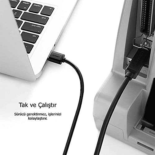 Alternative view of USB-A 3.0 & USB-B 3.0 Yazıcı Kablosu, 1 Metre, Siyah