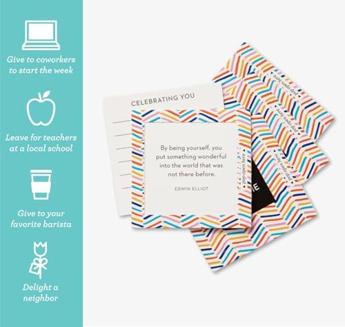 Compendium ThoughtFulls Pop-Open Kartlar 4'lü Paket - You're Awesome, You Matter, You're Wonderful, Yay You | 120 Pop-Open Kart, Her Birinin İçinde Farklı Bir Mesaj Bulunur 10675