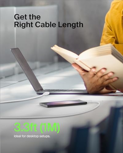 Alternative view of Boost Charge USB C Şarj Kablosu, USB-C, USB-A Kablosu, 16, 15, Galaxy S24, S23,, iPad Pro, Switch ve Daha Fazlası için, 1 Metre, 2'li Paket, Beyaz