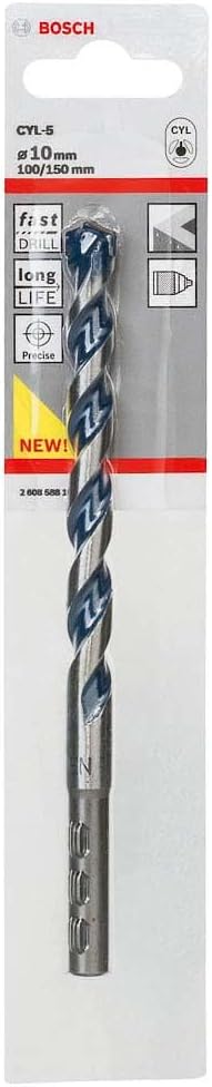 Professional Accessories Matkap ve Kırıcı Delici Uçları, Taş ve Beton, Gri, Durchmesser-6 mm/Gesamtlänge-100 mm, 1 Adet - Görsel 2