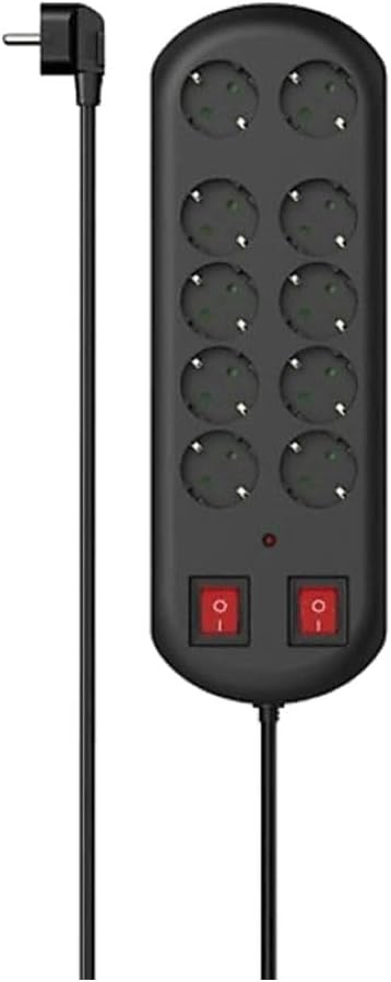 Alternative view of 10'lu Akım Korumalı Priz, 2 switches, 2m, Siyah