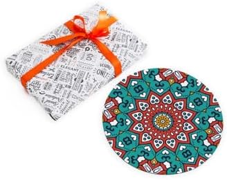 Renkli Mandala Tasarımlı Yuvarlak Mouse Pad 20 x 20 cm