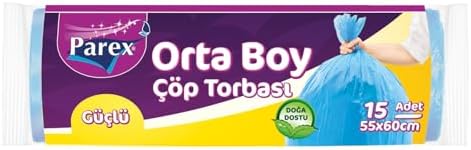 Orta Boy Çöp Torbası 15'li (55 x 60 cm)