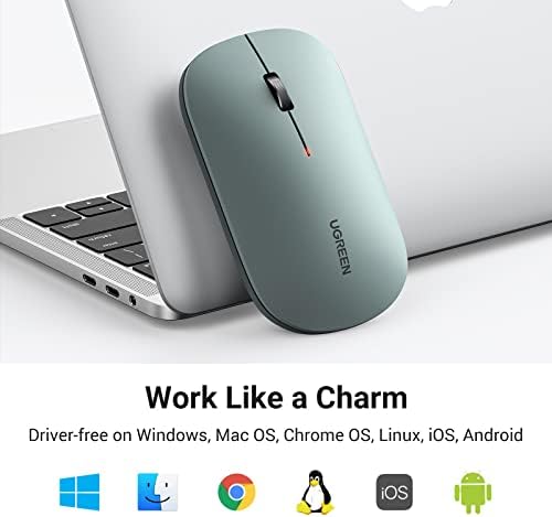 Alternative view of Kablosuz Fare, 2,4 Ghz Usb Bağlantısı, Maks. 4000 Dpi, 18 Ay Pil Ömrü. Pc, Mac, Dizüstü Bilgisayar, Windows 11, 10, 8.1, 7, Macos, Linux Ile Uyumlu (Yeşil)