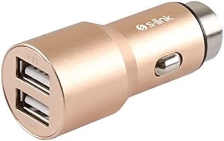 S-link SW-C7 5V 3.1A Çift Usb Gold Araç Şarj Cihazı