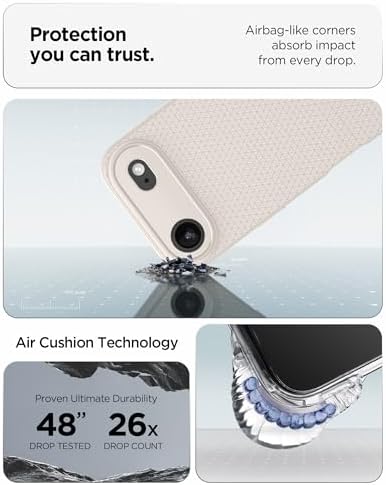 Alternative view of Air ile Uyumlu ince Kılıf Air Hava Kanalı Teknolojisi™ Askeri Sınıf Koruma Natural Titanium Dokulu Yüzey Kapak - ACS09925