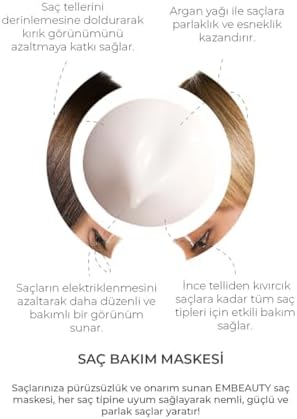 Alternative view of Embeauty Besleyici Onarıcı Keratin Etkili Yoğun Saç Bakım Maskesi 500 ml