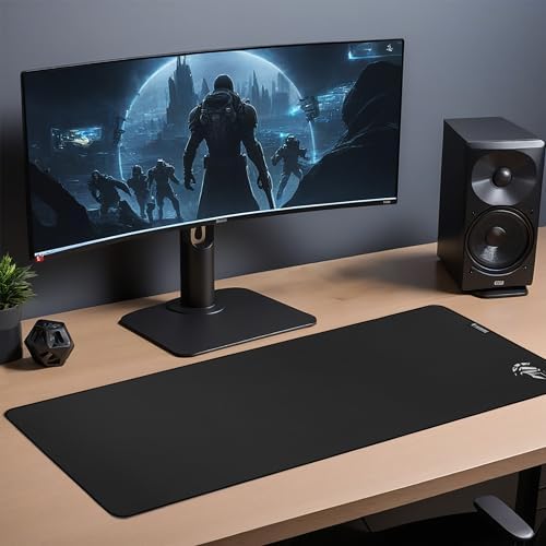 Alternative view of Throne Dark Black 80X30CM Hybrid Kumaş - 4mm Kalınlık - Özel Yüzey Altı Dikiş - Kaydırmaz Zemin Xl Premium Mousepad