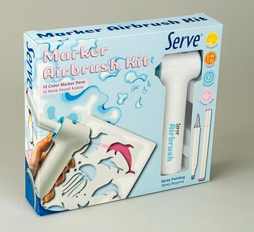 SERVE AIRBRUSH KIT 12 KEÇELİ KALEM İLE BİRLİKTE