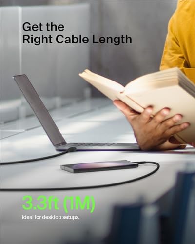 Alternative view of USB-C Kablosu (Boost Charge USB-C-USB Kablosu, Note10, S10, 4, iPad Pro, Switch ve daha fazlası için USB C Tipi Kablosu) 1 metre, Siyah