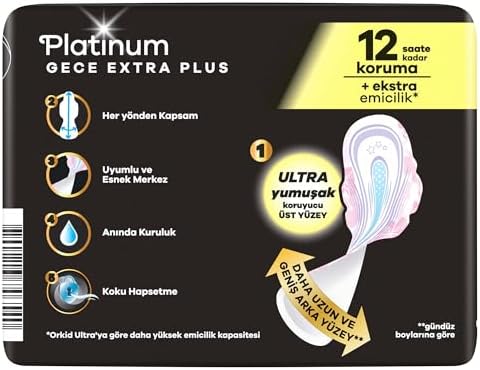 Alternative view of Platinum Hijyenik Ped Gece Esktra Plus (Boy 5) 5 Adet Ped