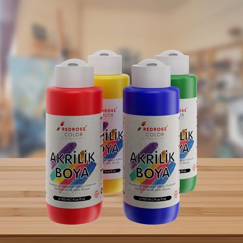 Ana Renkler Akrilik Boya 4'lü Set 4x120ml