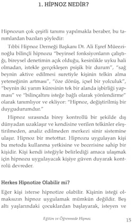 Alternative view of Eğitim ve Öğrenmede Hipnoz