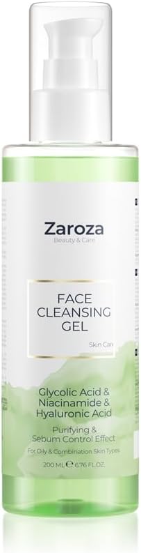 Alternative view of Zaroza Arındırıcı & Gözenek Sıkılaştırıcı Yüz Temizleme Jeli Glycolic Asit&niacinamide&hyaluronic 200 ml