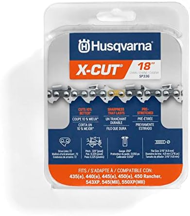 Husqvarna X-Cut Motorlu Testere Zinciri, 46 cm, SP33G, Turuncu/Gri