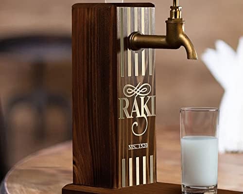 Alternative view of Bk Özel Rakı Baskılı Musluklu Doğal Ahşap İçki Standı, İçki Çeşmesi, Doğum Günü Hediyesi, Ev Hediyesi, İçecek Dispenseri