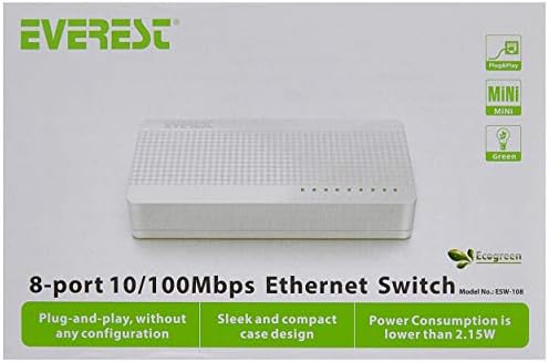 ESW-108 8 Port 10/100Mbps Ethernet Switch Hub - Görsel 3