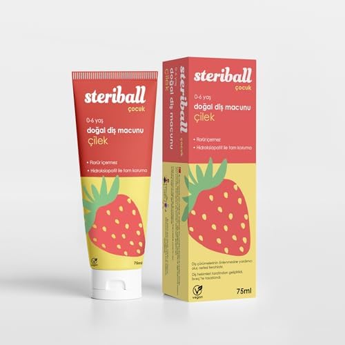 Doğal Diş Macunu Florürsüz 75 ML - Çilek Florür İçermez, Hidroksiapatit ile Tam Koruma, Vegan